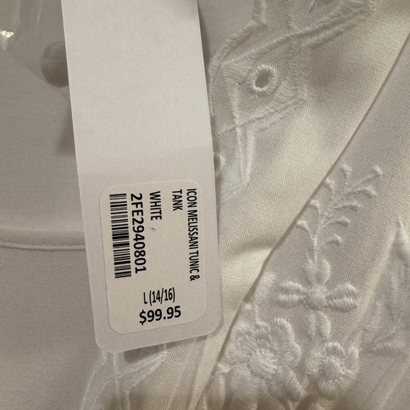 NWT Soft Surroundings ICON Melissani tunic and tank. White. Size large. - Picture 6 of 10